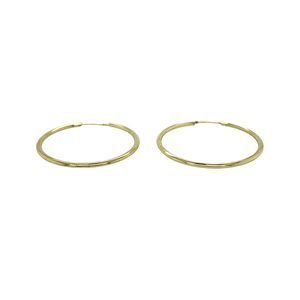 New 9ct Gold 22mm Polished Hoop Earrings with the weight 0.60 grams