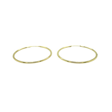 Load image into Gallery viewer, New 9ct Gold 27mm Polished Hoop Earrings with the weight 0.70 grams
