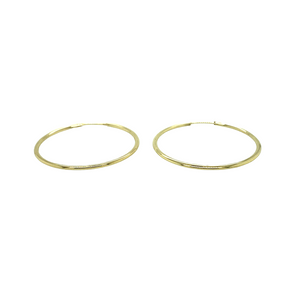 New 9ct Gold 27mm Polished Hoop Earrings with the weight 0.70 grams