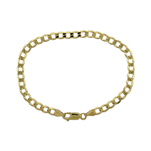 New 9ct Gold 7" Curb Bracelet