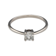 Load image into Gallery viewer, 9ct White Gold &amp; 50pt Diamond Set Solitaire Ring
