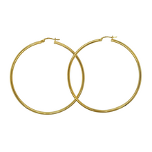 Load image into Gallery viewer, New 9ct Gold 53mm Plain Hoop Creole Earrings

