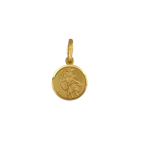 New 9ct Gold Small St Christopher Pendant
