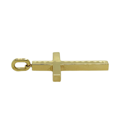 New 9ct Gold Plain Cross Pendant