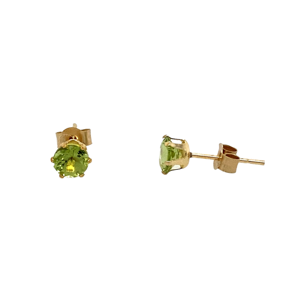 New 9ct Gold & Peridot Stud Earrings