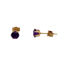 Load image into Gallery viewer, New 9ct Gold &amp; Amethyst Stud Earrings

