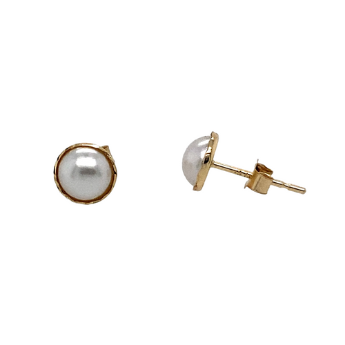 New 9ct Gold & Pearl Stud Earrings