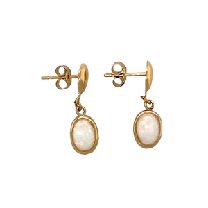 New 9ct Gold & Opalique Drop Earrings