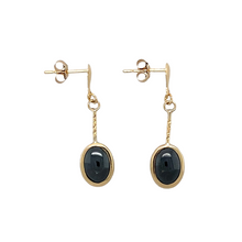 Load image into Gallery viewer, New 9ct Gold &amp; Hematite Drop Earrings
