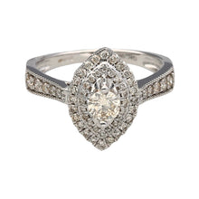 Load image into Gallery viewer, New 9ct White Gold &amp; Diamond Marquise Halo Ring
