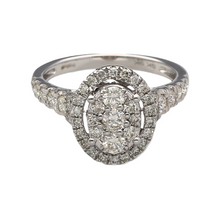 Load image into Gallery viewer, New 9ct White Gold &amp; Diamond Oval Halo Ring
