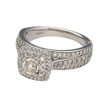 Load image into Gallery viewer, 9ct White Gold &amp; Diamond Square Halo Ring
