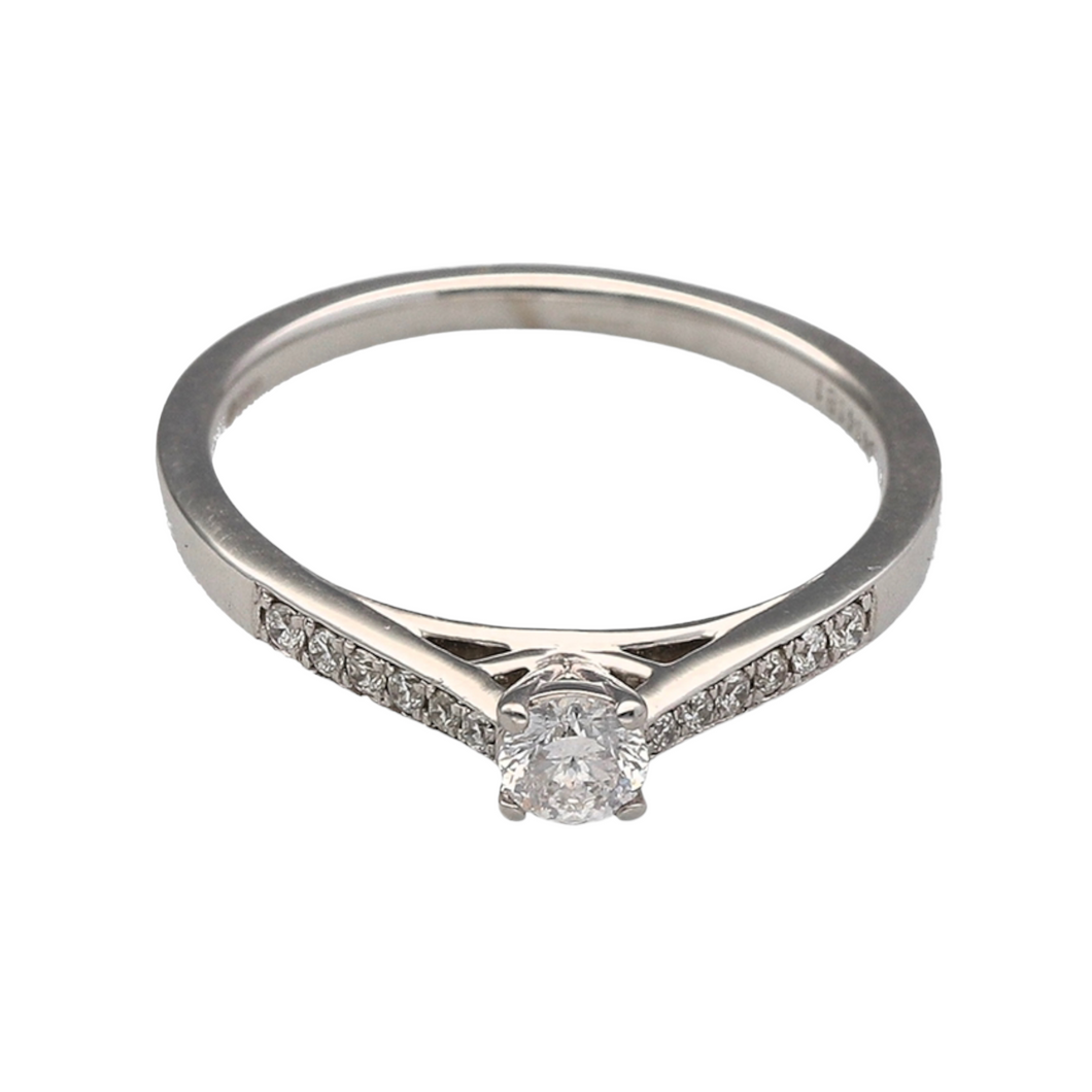 18ct White Gold & Diamond Solitaire Ring