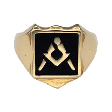Load image into Gallery viewer, New 9ct Gold Shield Masonic Signet Ring
