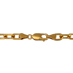 New 9ct Yellow Solid Gold 26" Diamond Cut Belcher Chain with the weight 35.80 grams and link width 6mm