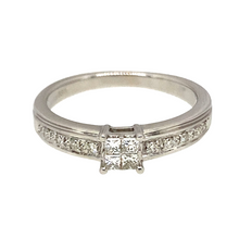 Load image into Gallery viewer, 18ct White Gold &amp; Diamond Princess Cut Solitaire Ring
