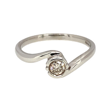 Load image into Gallery viewer, 18ct White Gold &amp; Diamond Twist Solitaire Ring

