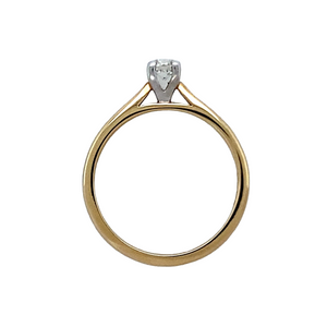 9ct Gold Brilliant Cut Diamond Solitaire Ring