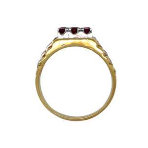 18ct Gold & Ruby Set Watch Style Ring