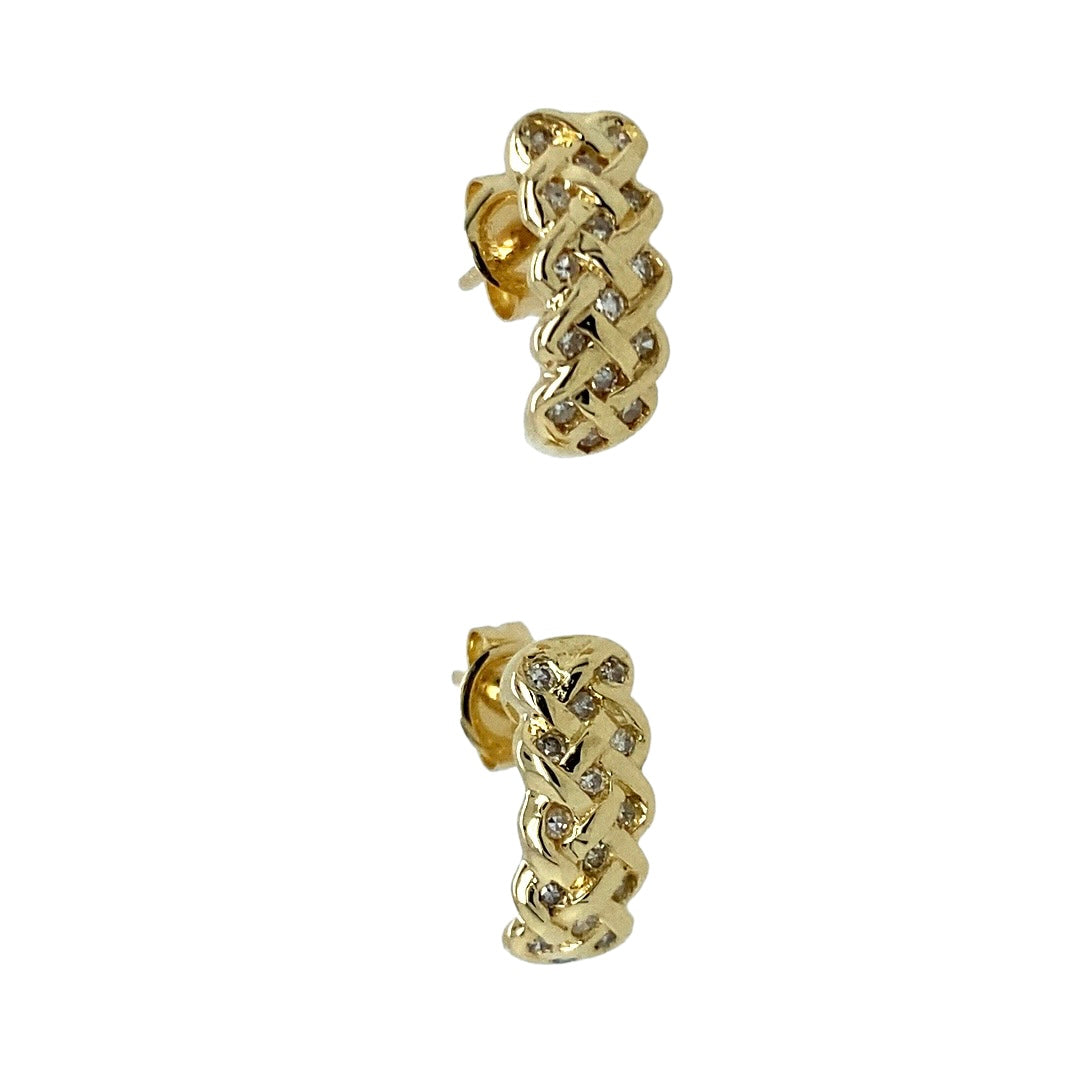 Diamond Double Hoop Earrings in 14kt Yellow Gold (1/3ct tw) – Day's Jewelers