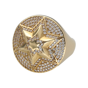 9ct Gold & Cubic Zirconia Set Star Ring