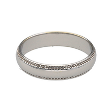 Load image into Gallery viewer, 9ct White Gold Millgrain Wedding Band Ring
