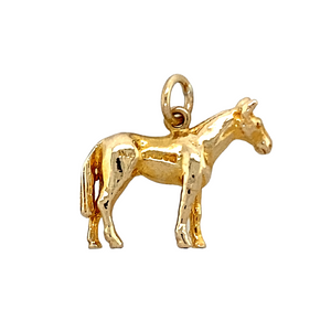 Preowned 9ct Yellow Solid Gold Horse Charm 4.40 grams