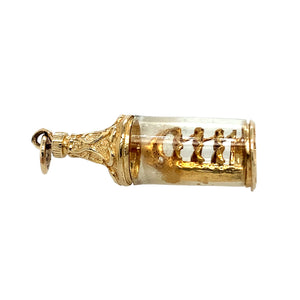Preowned 9ct Yellow Gold Ship in a Bottle Charm with the weight 4.20 grams