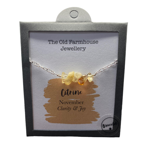 New 925 Silver & Citrine Set November Birthstone 8