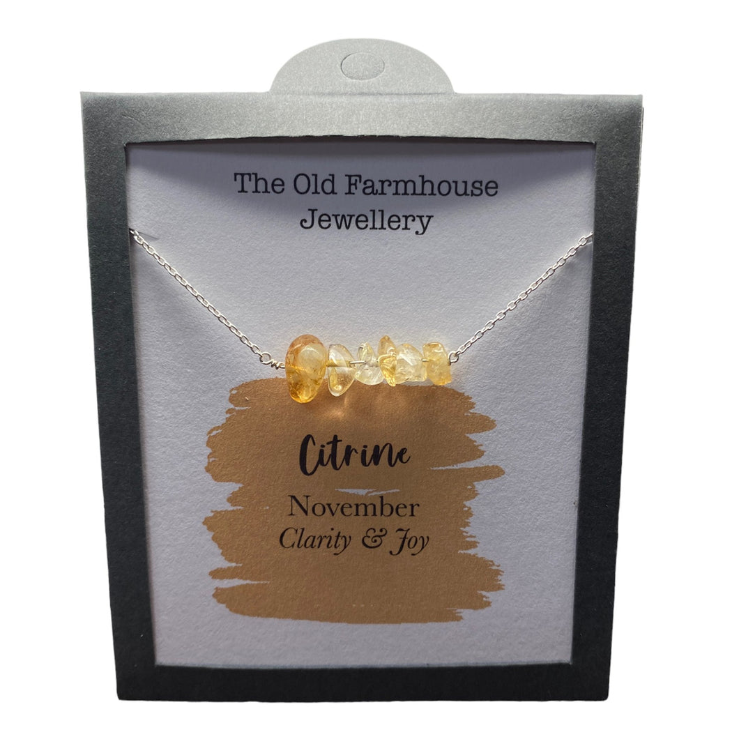 New 925 Silver & Citrine Set November Birthstone 18