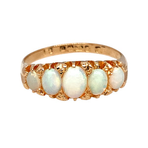 18ct Gold & Opal Five Stone Ring