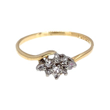 Load image into Gallery viewer, 9ct Gold &amp; Diamond Set Cluster Twist Ring
