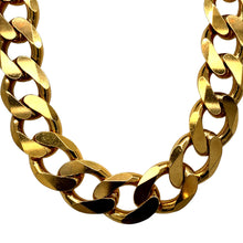 Load image into Gallery viewer, New 925 Solid Silver Heavily 9ct Gold Plated 26&quot; Curb Chain 157 grams
