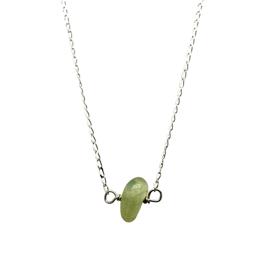 925 Silver & Prehnite 16" Necklace