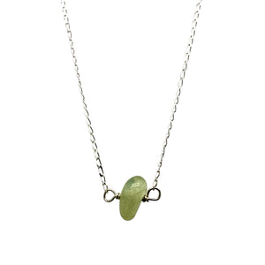 925 Silver & Prehnite 16" Necklace