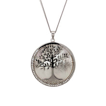 Load image into Gallery viewer, New 925 Silver &amp; Cubic Zirconia Set Tree of Life 18&quot; Necklace
