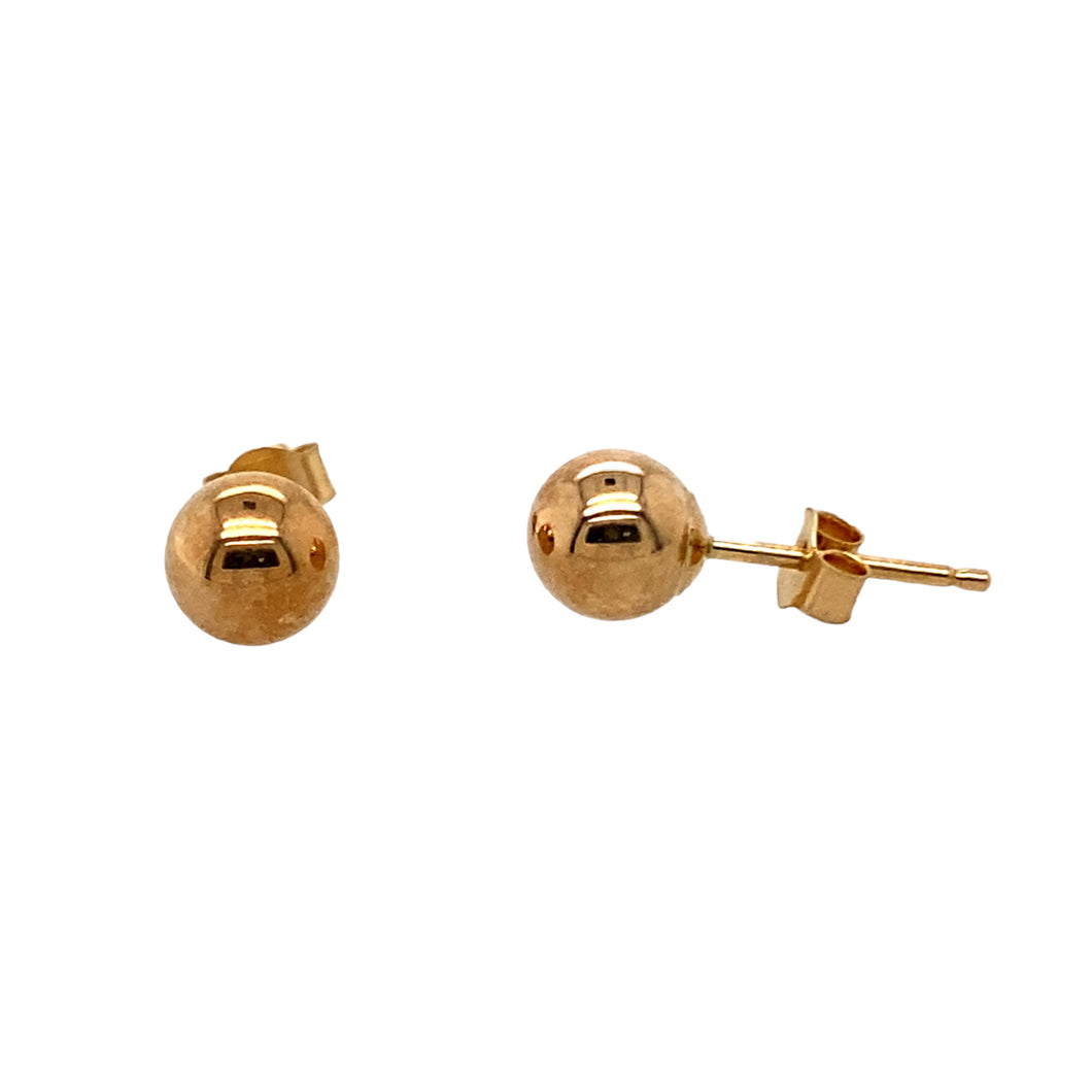 9ct Gold 5mm Ball Stud Earrings