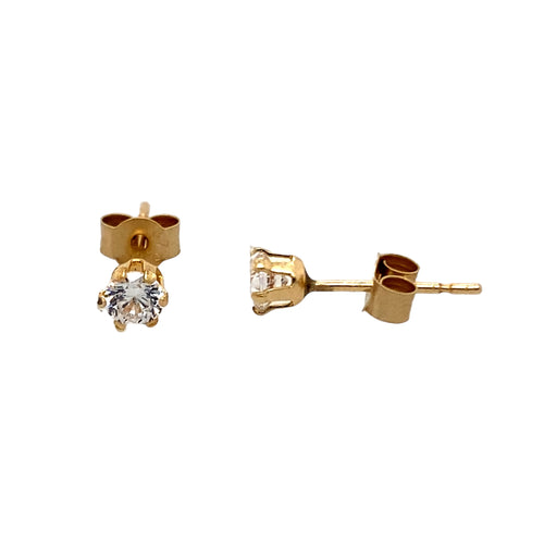 9ct Gold Cubic Zirconia Stud Earrings