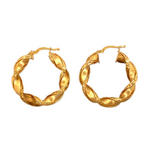 Load image into Gallery viewer, 9ct Gold Twist Hoop Earrings
