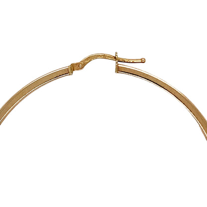 9ct Gold Ridged Hoop Earrings