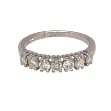 Load image into Gallery viewer, 18ct White Gold &amp; Diamond Set Seven Stone Band Ring
