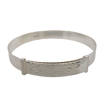 Load image into Gallery viewer, 925 Silver D/C Patterned Expandable Bangle
