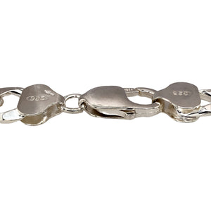 New 925 Silver 8.5" Curb Bracelet with the weight 29.70 grams and link width 11mm