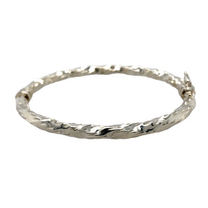 925 Silver Twisted Bangle