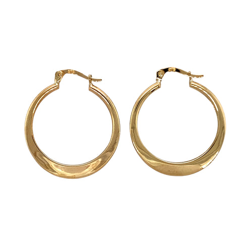 9ct Gold Polished Creole Earrings
