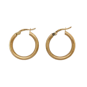9ct Gold Sparkle Creole Earrings