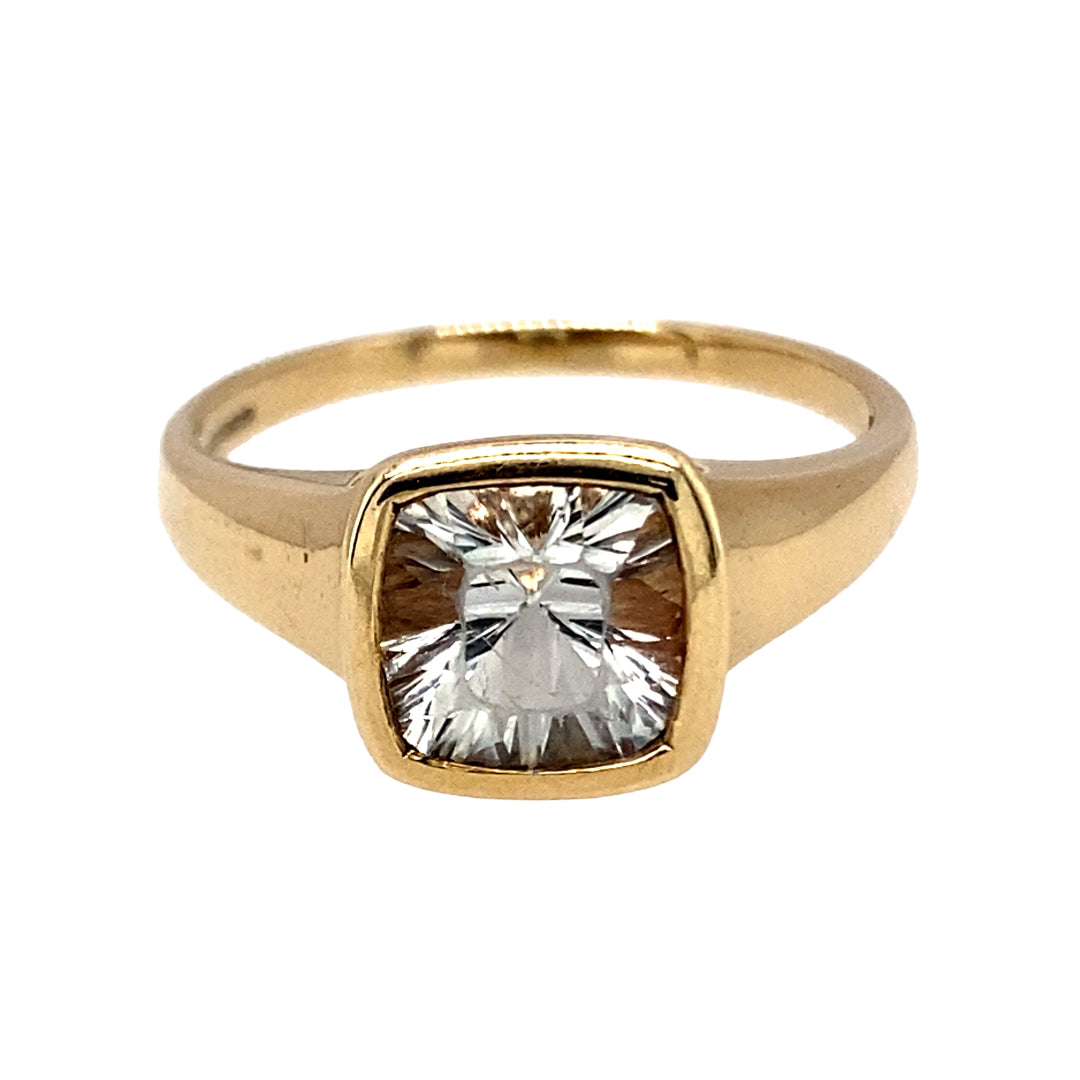 9ct Gold Cubic Zirconia Set Solitaire Ring Gold Reserves Jewellers