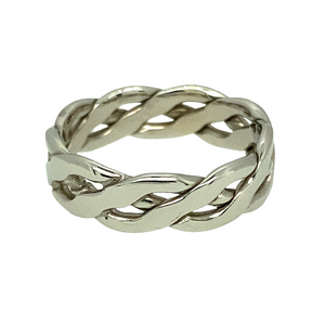 9ct White Gold 5mm Celtic Band Ring