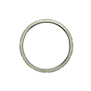 New 9ct White Gold 6mm Greek Key Patterned Band Ring