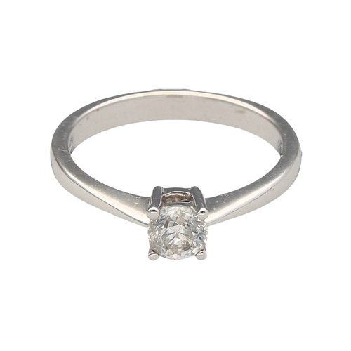 New 9ct White Gold & Diamond Set Solitaire Ring